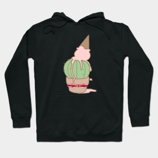 Cute ice cream on a cactus Hoodie